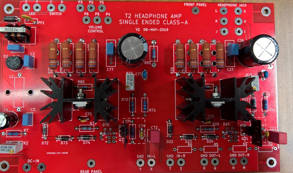 Mark Johnson Noir Class A Amp (aka T2) - DIY Headphone Amps