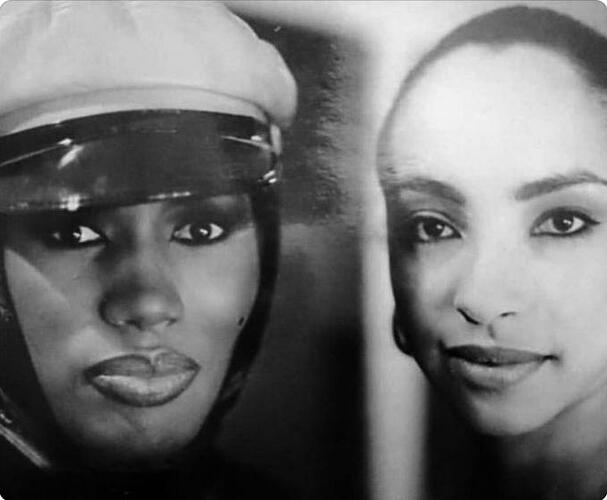 Grace Jones and Sade in London in 1983