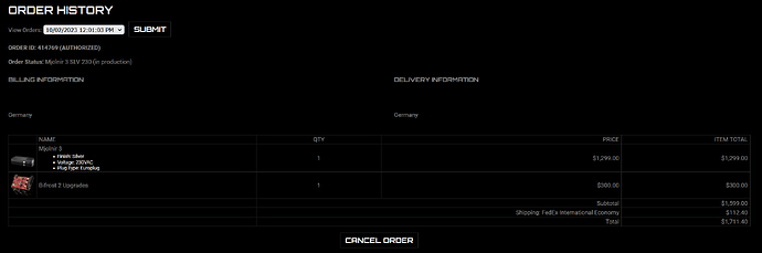 Schiit Order