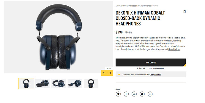 Dekoni x Hifiman Cobalt Closed-Back Dynamic Headphone