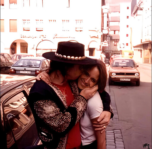 Stevie Ray Vaughan and his wife Lenny in '84