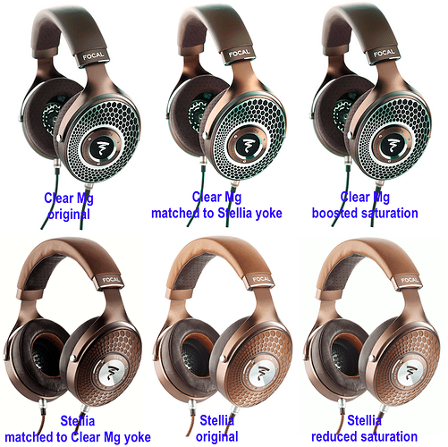 Colour variance effects on 2 Focal headphones