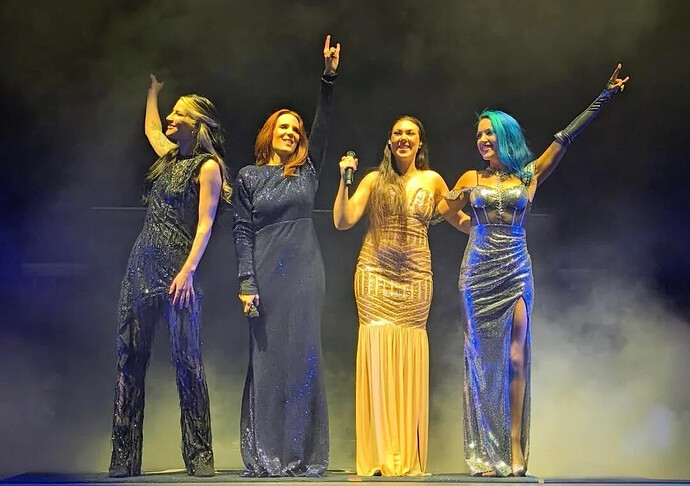 Charlotte Wessels, Simone Simons, Elize Ryd, Alissa White-Gluz 2