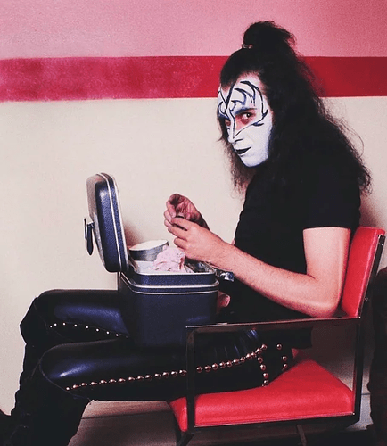 KISS applying their stage makeup 3