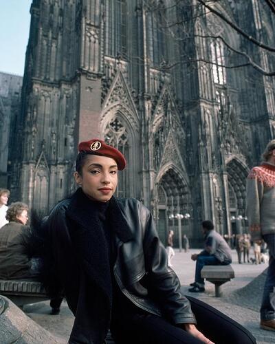 Sade by the Cologne Cathedral, Germany in 1986