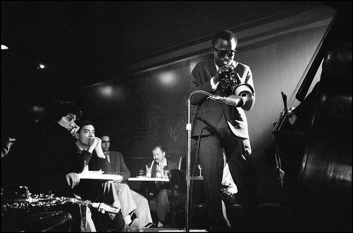 Miles Davis performing at the Village Vanguard in NYC in 1958