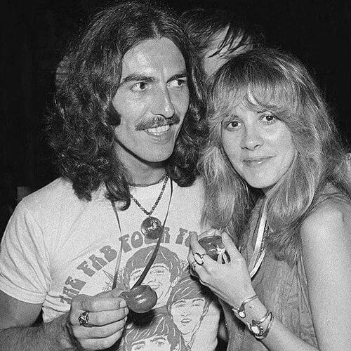 George Harrison and Stevie Nicks in 1978