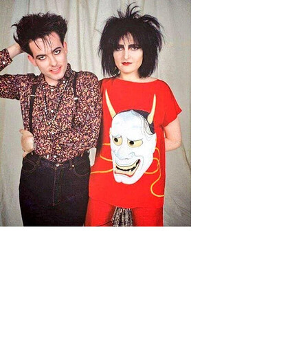 Robert Smith and Siouxsie Sioux  in 1983
