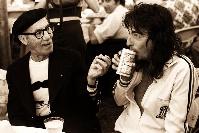 Alice Cooper with his then neighbor Groucho Marx