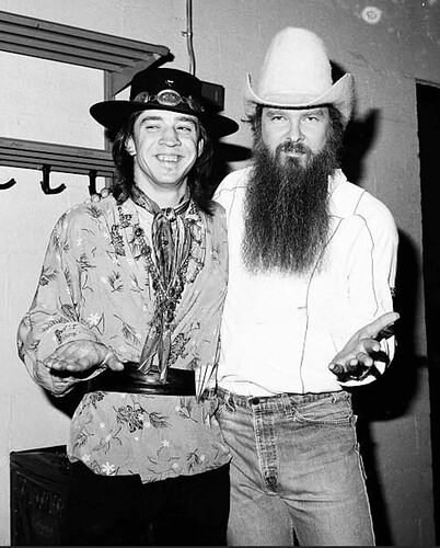 Stevie Ray Vaughan and Billy Gibbons