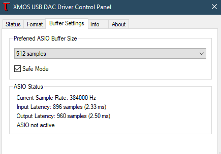 focusrite usb asio buffer size