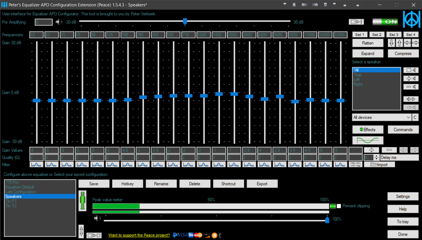 best equalizer settings for bass peace