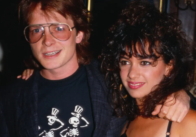 Susanna Hoffs & Michael J. Fox in 1986