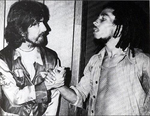 George Harrison meeting Bob Marley